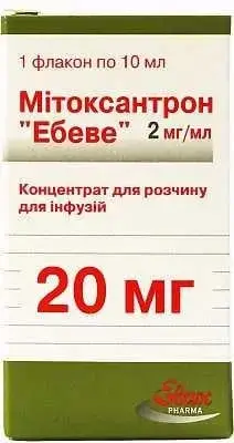 МІТОКСАНТРОН ЕБЕВЕ 20 мг 10 мл конц. для п інф. р-ну фл.