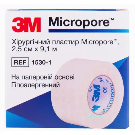 ЛЕЙКОПЛ MICROPORE ХИРУРГ. 2,5 см х 9,1 м белый