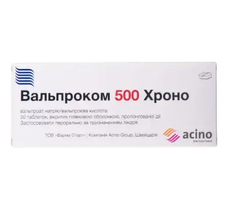 Вальпроком 500 хроно №30 таблетки