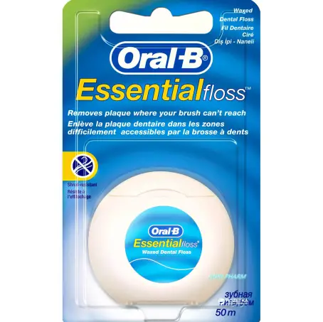 Зубная нить Oral-B Essential floss, Мятная, 50 м