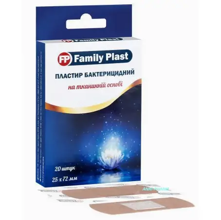 ПЛАСТ. FAMILY PLAST БАКТ. 25 х 72 мм №20 полим. прозр.