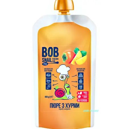 ПЮРЕ BOB SNAIL Хурма пастериз. 400 г