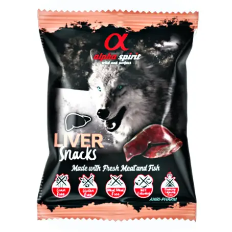 ЛАСОЩІ ДЛЯ СОБАК ALPHA SPIRIT DOG Snacks LIVER 50 г кубики