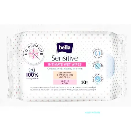 СЕРВ. ВОЛОГІ ДЛЯ ІНТИМ. ГІГ. BELLA Sensitive №10