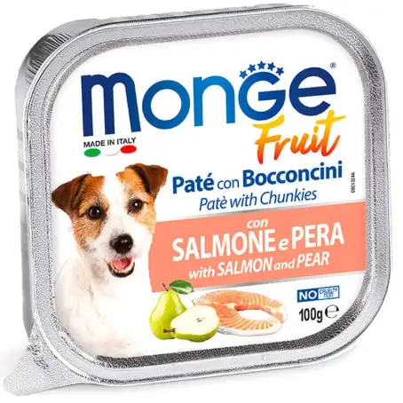 Влажный корм Monge Dog Fruit salmon для взрослых собак с лососем и грушей 100 г