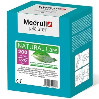 ПЛАСТИР НА ТКАН. ОСН. MEDRULL "NATURAL CARE TEXTILE" 7.2Х1.9 см №200