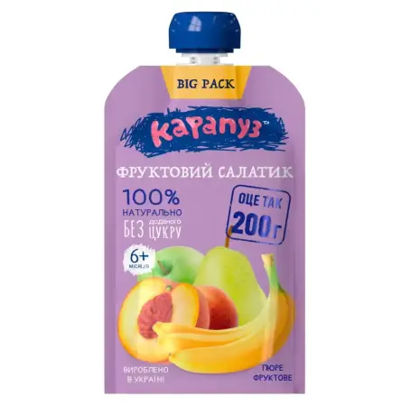 Пюре Карапуз Pouch Фруктовый салатик 200 г