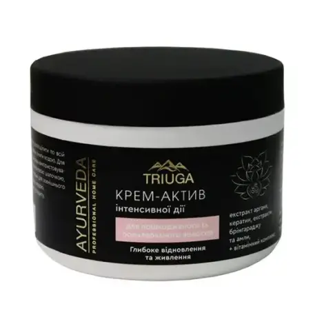 Крем-актив для поврежденных и окрашенных волос Triuga Ayurveda Professional Home Care Глубокое восстановление и питание, 300 мл