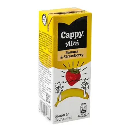 Нектар Cappy Mini банан-полуниця т/п 200 мл