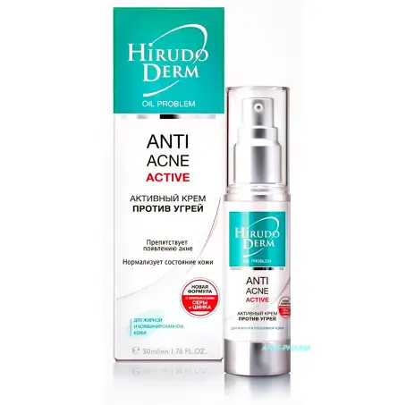 КРЕМ HIRUDO DERM OIL PROBLEM ANTI-ACNE ACTIVE активн. від вугрів 50 мл