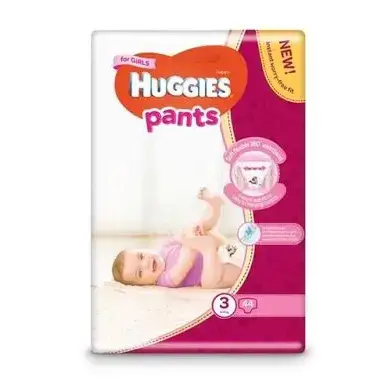 Подгузники-трусики Huggies Pants детские, для девочек, размер 3, 6-11 кг, 44 шт