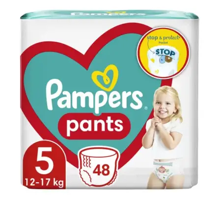 Подгузники-трусики Pampers Pants детские размер 5, 12-17 кг, 48 шт