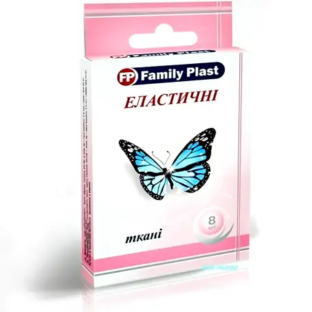 ПЛАСТ. FAMILY PLAST БАКТ. 25 х 72 мм №8 ткан. эласт.