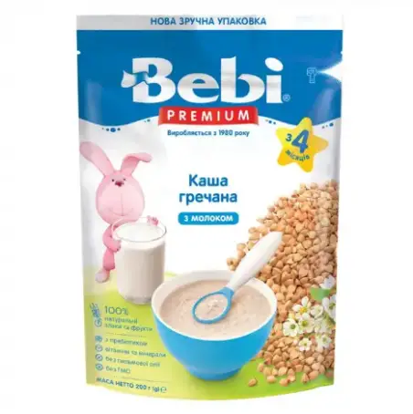 Каша молочная Bebi Premium Гречневая, с 4 месяцев, 200 г