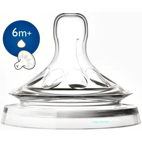 Силіконова соска Philips Avent Natural SCF046/27, для густої їжі, від 6 місяців, № 2