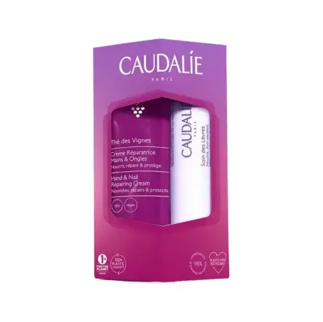 Набор LipHand Duo Caudalie (Кондиционер для губ увлажняющий антиоксидант 4.5г, The des Vignes Крем для рук на ногтей, 30 мл)