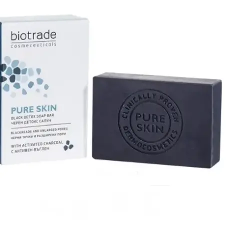 Мыло-детокс Biotrade Pure Skin для кожи лица и тела с расширенными порами, 100 г