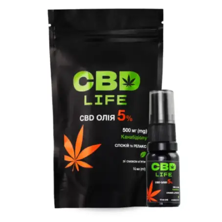CBD-масло 5% каннабидиол 500 мг со вкусом мяты, 10 мл