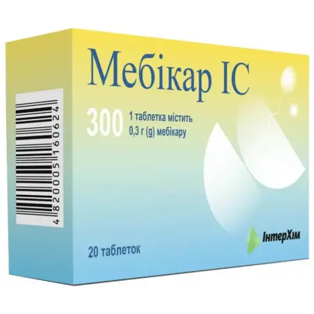 Мебикар IC таблетки по 0,3 г №20