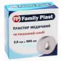 ПЛАСТ. FAMILY PLAST 2,5 х 500 см ткан. белый