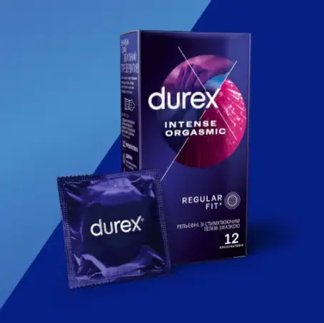 DUREX Intense Orgasmic Презервативы рельефные с стимул. гелем-смазкой для усиления оргазма № 12