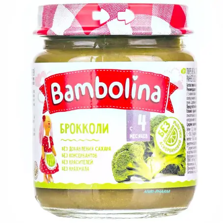 ПЮРЕ BAMBOLINA Брокколи с 4 мес. 100 г