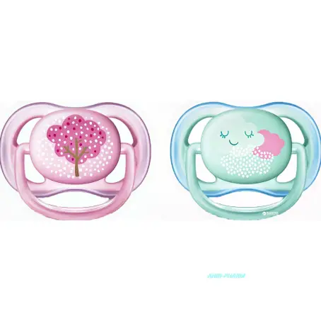 СОСКА ПУСТЫШКА PHILIPS AVENT Ultra air силик. ортодонт. для дев. 0-6 мес. №2 SCF343/20