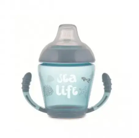 Кружка-непроливайка Canpol babies Sea Life с мягким силиконовым носиком, серая, 56/501, 230 мл