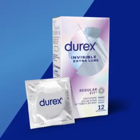  DUREX Invisible Extra Lubricated Презервативы №12