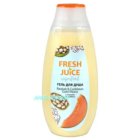 ГЕЛЬ ДЛЯ ДУШУ FRESH JUICE Superfood Baobab & Caribbean Gold Melon 400 мл