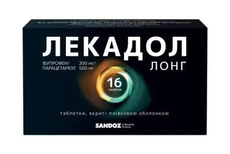 ЛЕКАДОЛ ЛОНГ 200 мг/500 мг №16 табл. в/о