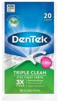 ФЛОС-ЗУБОЧИСТКИ DENTEK TRIPLE Clean Floss Picks №20