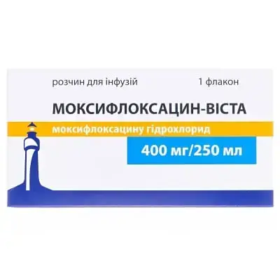 МОКСИФЛОКСАЦИН-ВІСТА 400 мг/250 мл 250 мл р-н інф. фл.