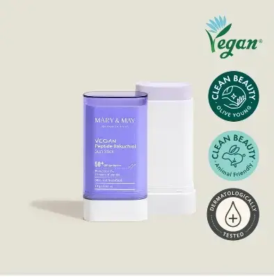 Солнцезащитный стик с бакучиолом и пептидами Vegan SPF50+ PA++++ Mary&May, 18 г