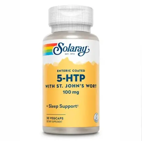 Solaray 5-HTP, 5-Гидрокситриптофан, 100мг. 30 вег. капс.