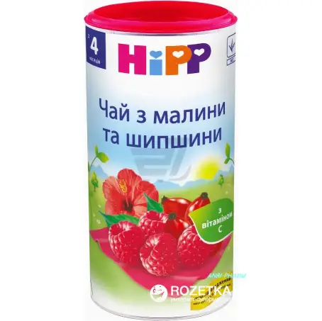 Напиток HiPP Чай из малины и шиповника, сухой быстрорастворимый, 200 г