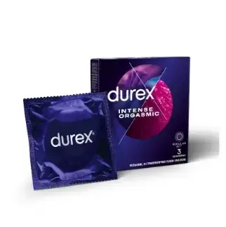  Durex Intense Orgasmic Презервативы рельефные с стим. гелем-смазкой для усиления оргазма, № 3