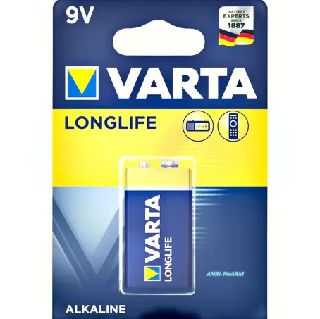 БАТАРЕЙКА VARTA LONGLIFE 1*9V LR61