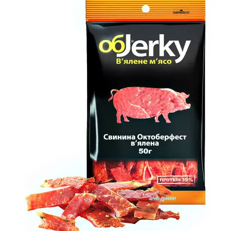 НАГГЕТСИ ОБJERKY Свинина Октоберфест в'ялена 50 г