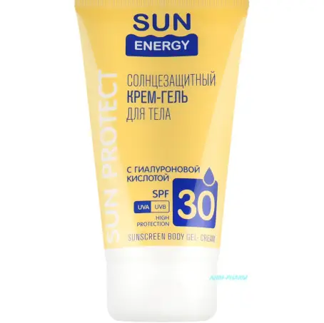 КРЕМ-ГЕЛЬ ДЛЯ ТІЛА SUN ENERGY з гіалурон. к-тою SPF 30 150 мл