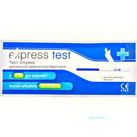 ТЕСТ ДЛЯ В ВАГІТН. EXPRESS TEST HCG112 тест-смужка