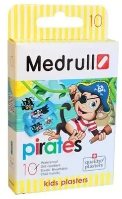 ПЛАСТИР ДИТ. З ПОЛIМ. МАТ. MEDRULL "PIRATES"25 мм Х 57 мм №10