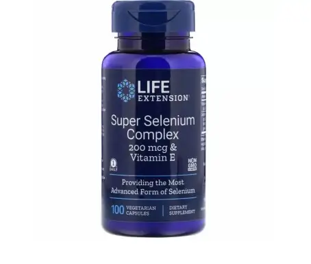 Селен с витамином Е, Super Selenium, Life Extension, комплекс, 100 капсул