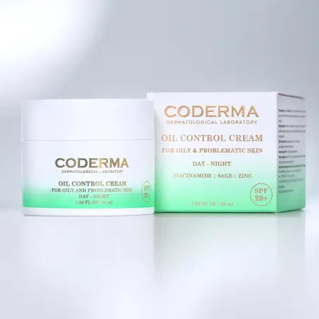 Крем матирующий для жирной и проблемной кожи день/ночь CODERMA,50мл