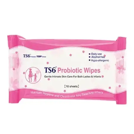 Очищающие салфетки для интимной зоны TS6 Probiotic Wipe, 10 листов/пакет