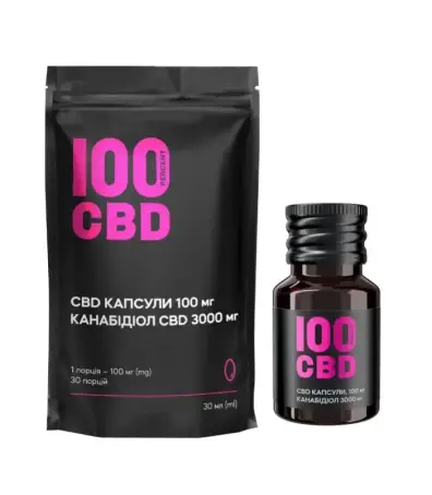  CBD-масло, каннабидиол 3000 мг, капсулы мягкие желатиновые по 100 мг, флакон,30шт