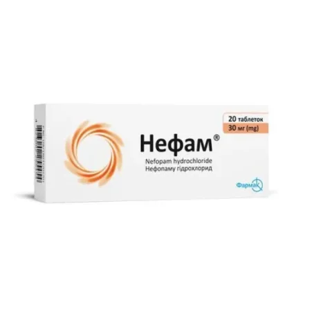 Нефам таблетки, п/плен. обол. по 30 мг №20 