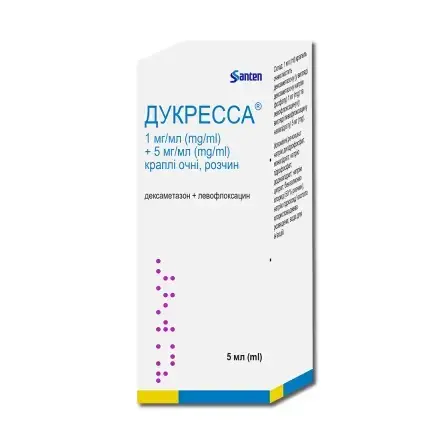 Дукресса капли глазные, р-р по 5 мл во флак. с крыш.-кап.