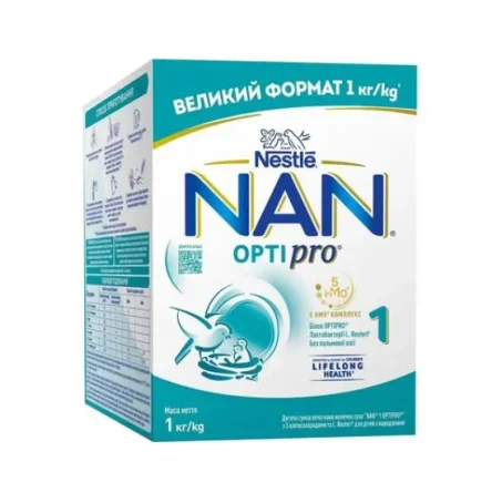 Смесь сухая молочная NAN 1 Optipro для детей от рождения, 1000 г
