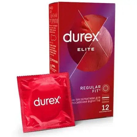  DUREX Elite Презервативы особенно тонкие с доп. смазкой №12